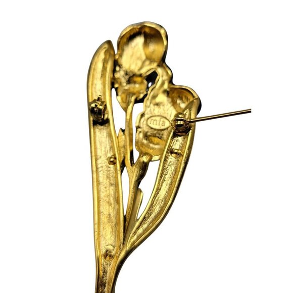 MFA Blue Iris Brooch Enamel Museum Fine Arts Vintage Pin - Picture 4 of 10